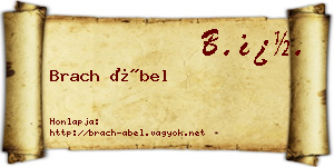 Brach Ábel névjegykártya